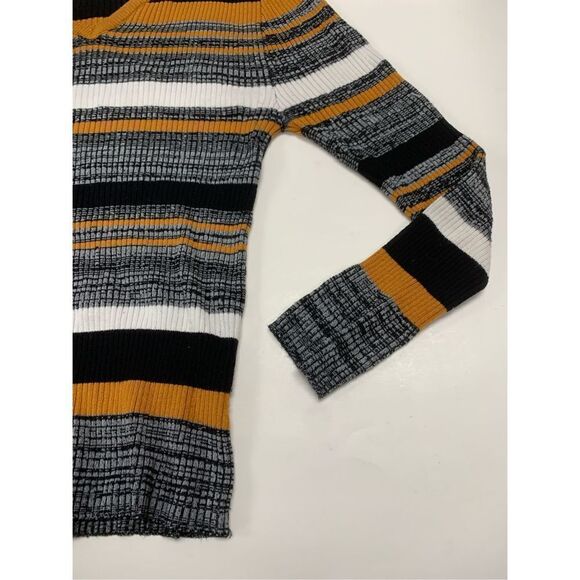 Striped Rib Knit Sweater - Picture 2 of 7